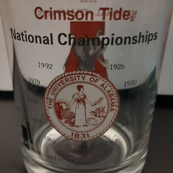 Alabama Crimson Tide Glass – 1992 National Championship - Picture 3 of 4